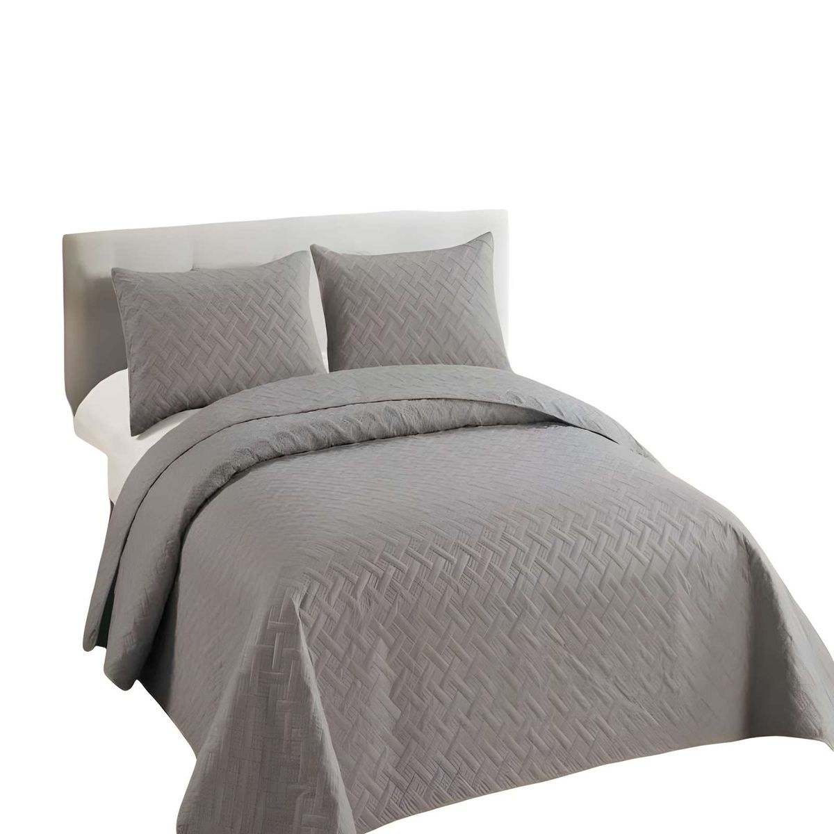 GENERICO - QUILT CUBRECAMA DE VERANO UNICOLOR 2 PLAZAS A2