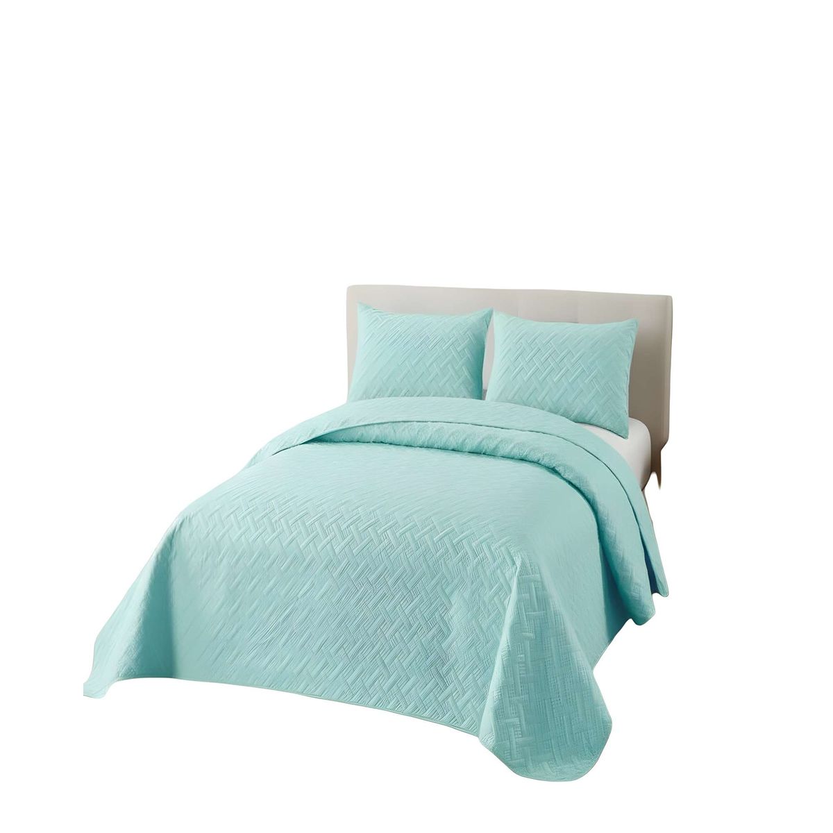 GENERICO - QUILT CUBRECAMA DE VERANO UNICOLOR 2 PLAZAS A7