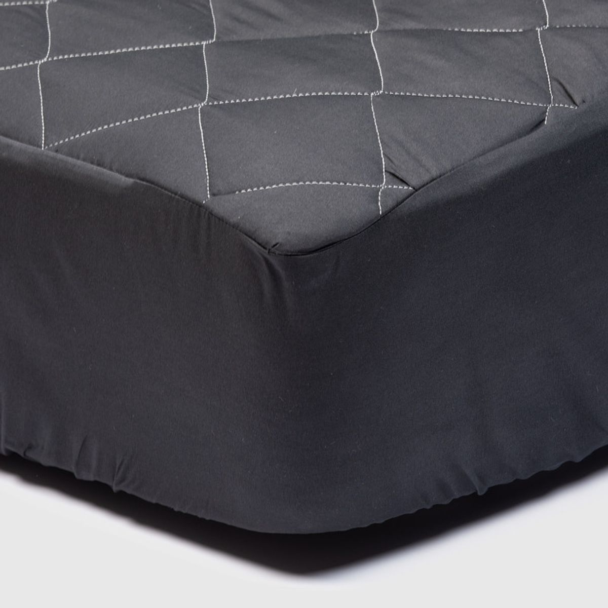 KEYHOME - Cubrecolchón Negro Keyhome 2 Plazas