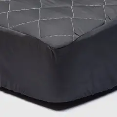KEYHOME - Cubrecolchón Negro King
