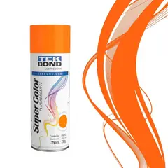 TEKBOND - Pintura Spray Acrílica Super Color Naranjo Flúor 350 ml Uso General