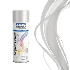 TEKBOND - Pintura Spray Acrílica Super Color Plata Metálico 350 ml Uso General