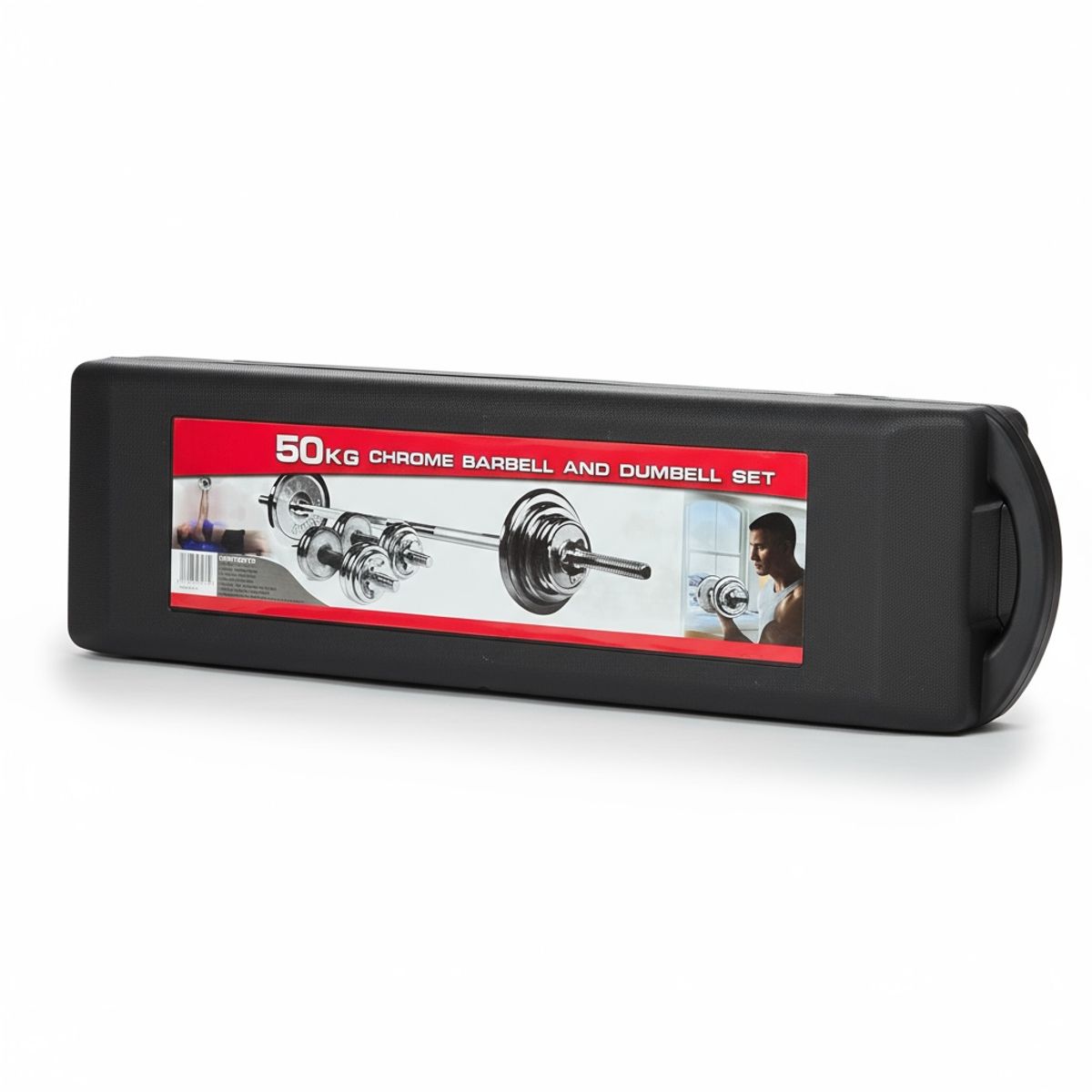 GENERICO - Set de Mancuernas y Barra 50 KG Electropatinado con Maleta – Entrenamiento Completo en Casa