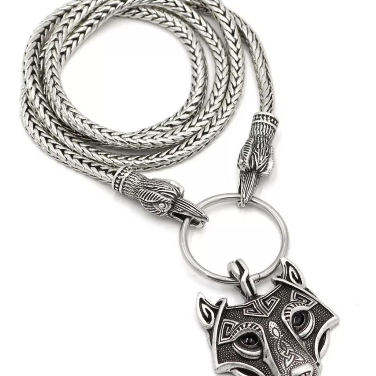 GENERICO - Collar Vikingo Lobo Nórdico Hombre Caballeros Moda 2019