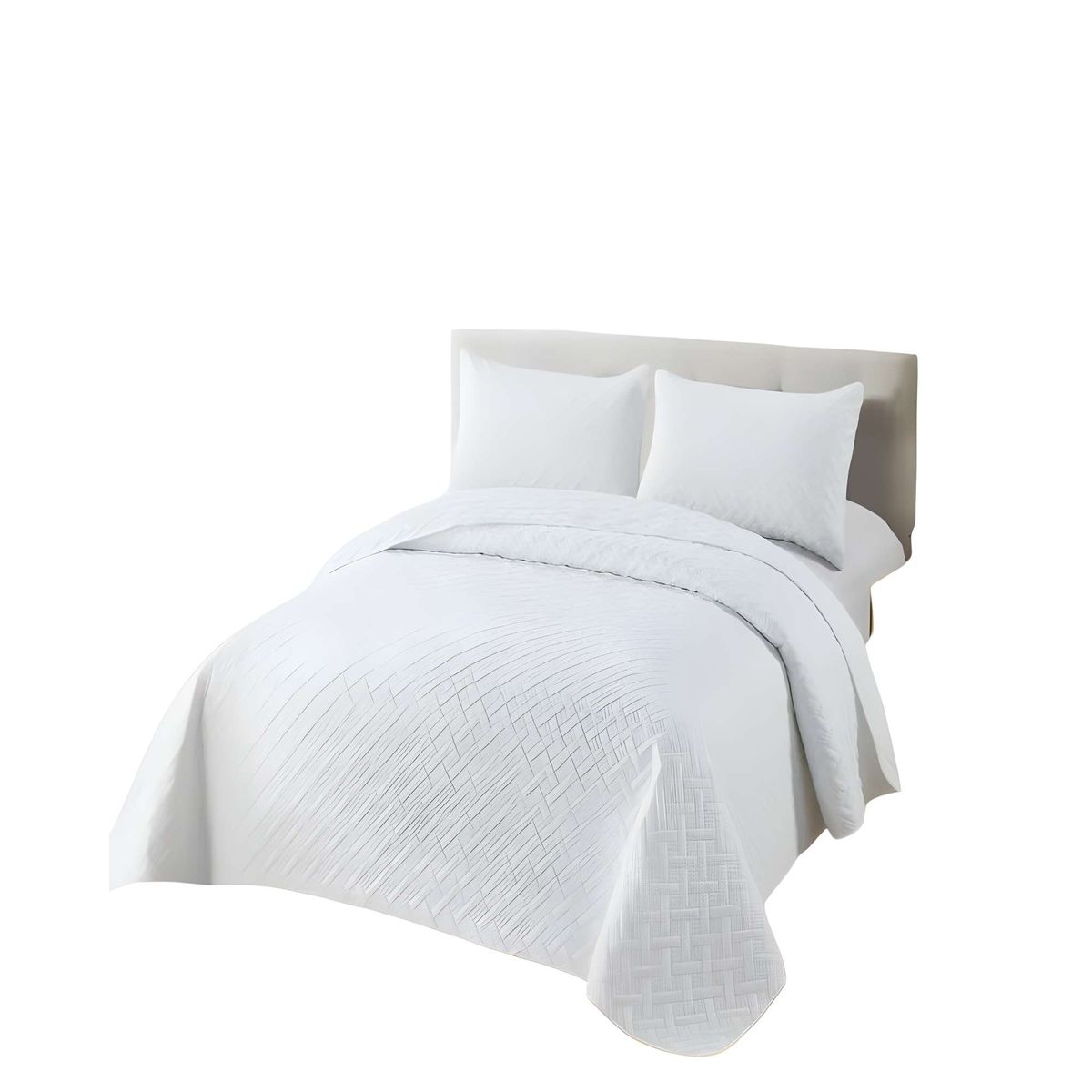 GENERICO - CUBRECAMA DE VERANO QUILT UNICOLOR PLAZA Y MEDIA A1