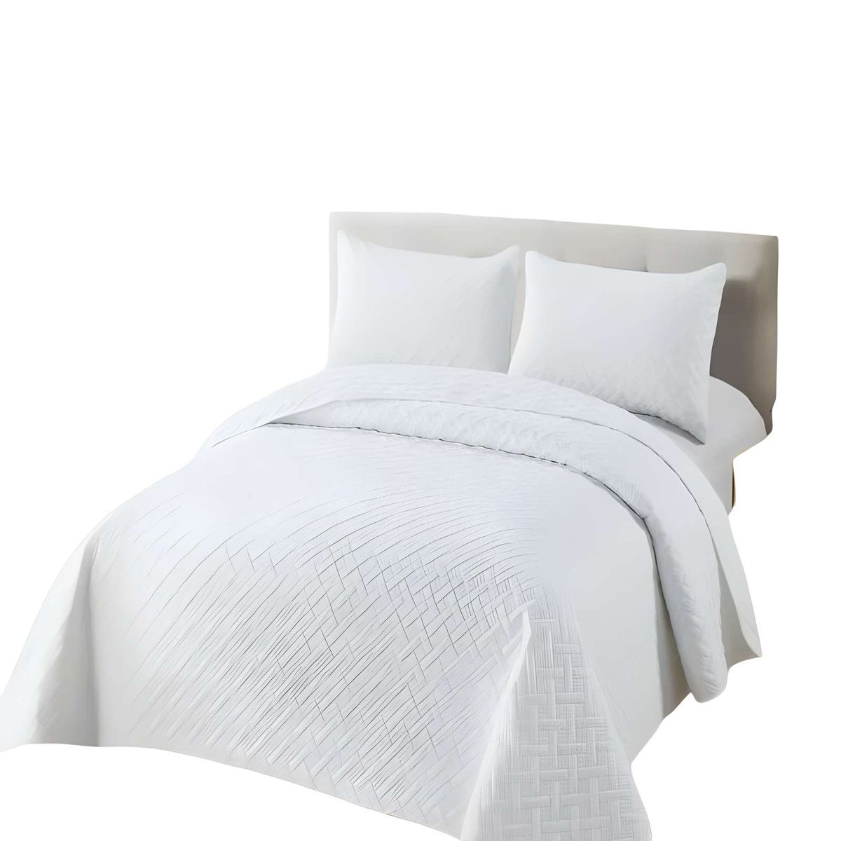 GENERICO - CUBRECAMA DE VERANO QUILT UNICOLOR KING A1