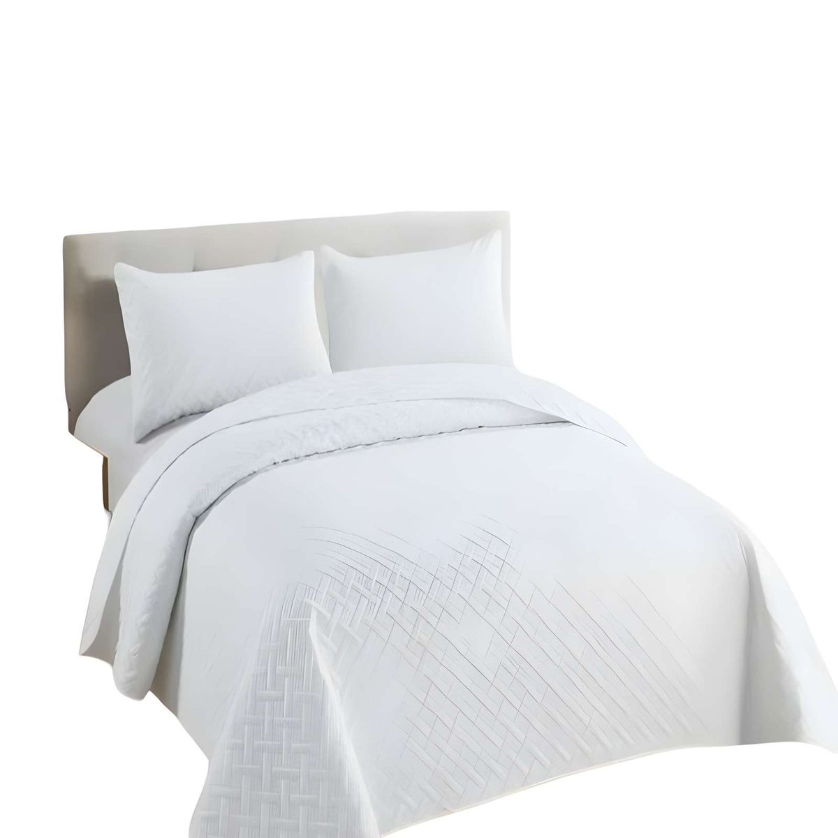 GENERICO - CUBRECAMA DE VERANO QUILT UNICOLOR KING A1