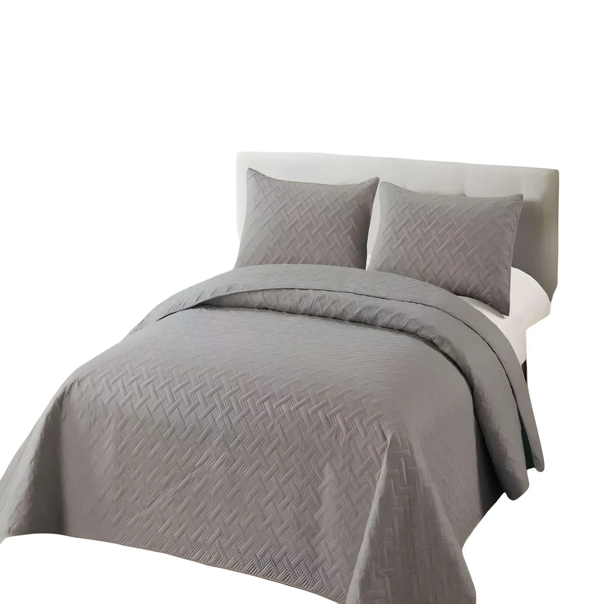 GENERICO - CUBRECAMA DE VERANO QUILT UNICOLOR KING A2