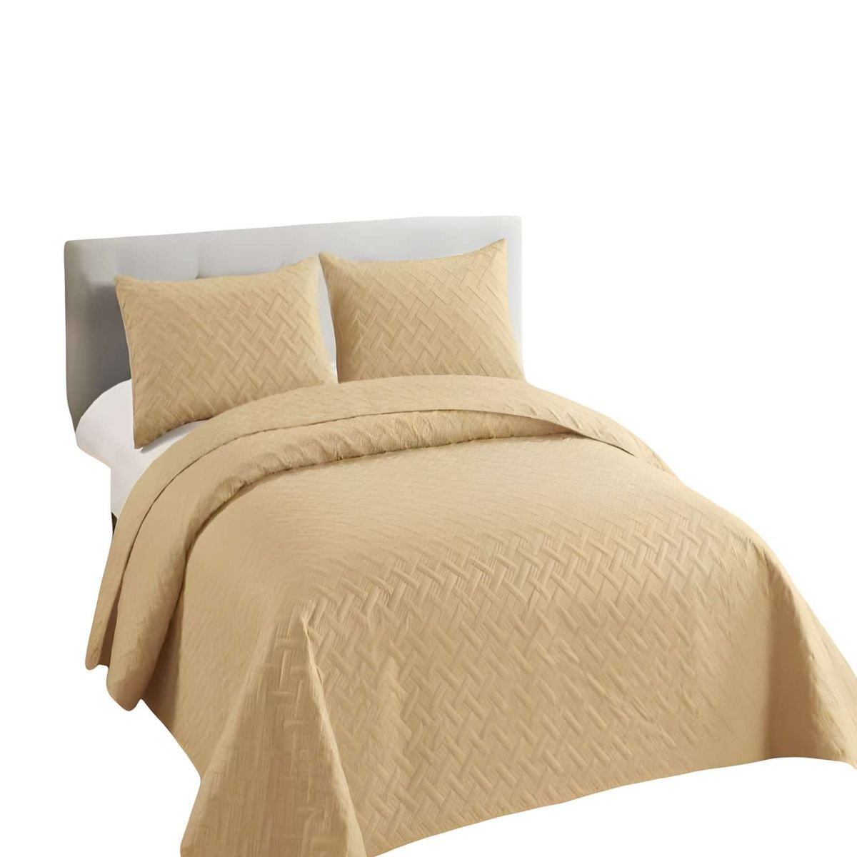 GENERICO - CUBRECAMA DE VERANO QUILT UNICOLOR KING A5