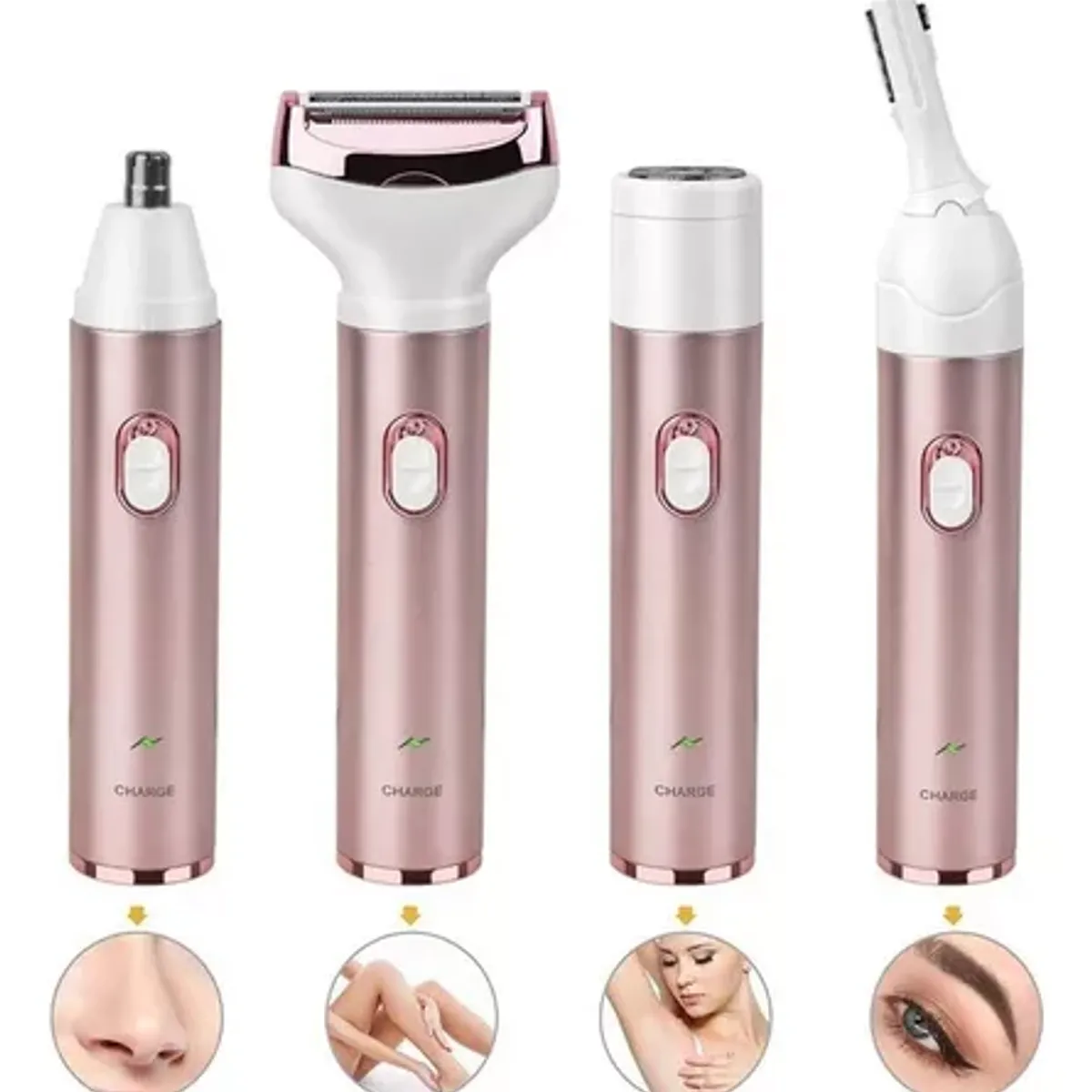 GENERICO - Kit Depiladora Afeitadora Facial Corporal Usb 4 En 1