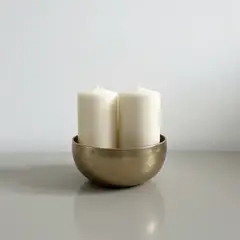 HAOKIDS - Cirios de soja Pack 2 unidades lisas cilíndricas estilo Contemporáneo 9.5 cm Velones blancos