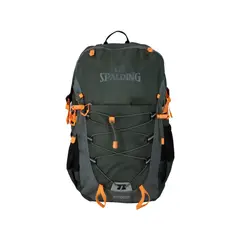 SPALDING - MOCHILA OUTDOOR 3 BOLSILLOS DK GRN-GRAY-ORG