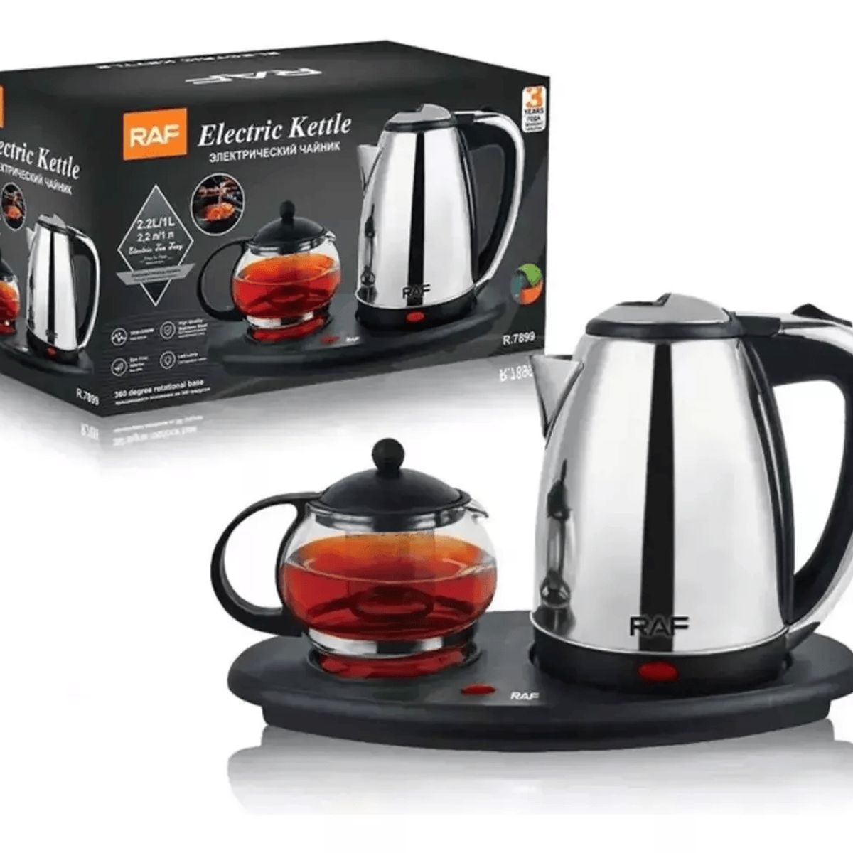 GENERICO - Set Electrico Termo Hervidor Con Tetera Infusor