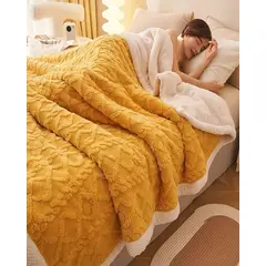 GENERICO - FRAZADA TRENZADA CON CHIPORRO 230X200 cm 02