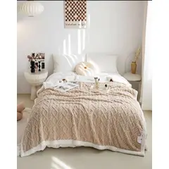 GENERICO - FRAZADA TRENZADA CON CHIPORRO 230X200 cm 06