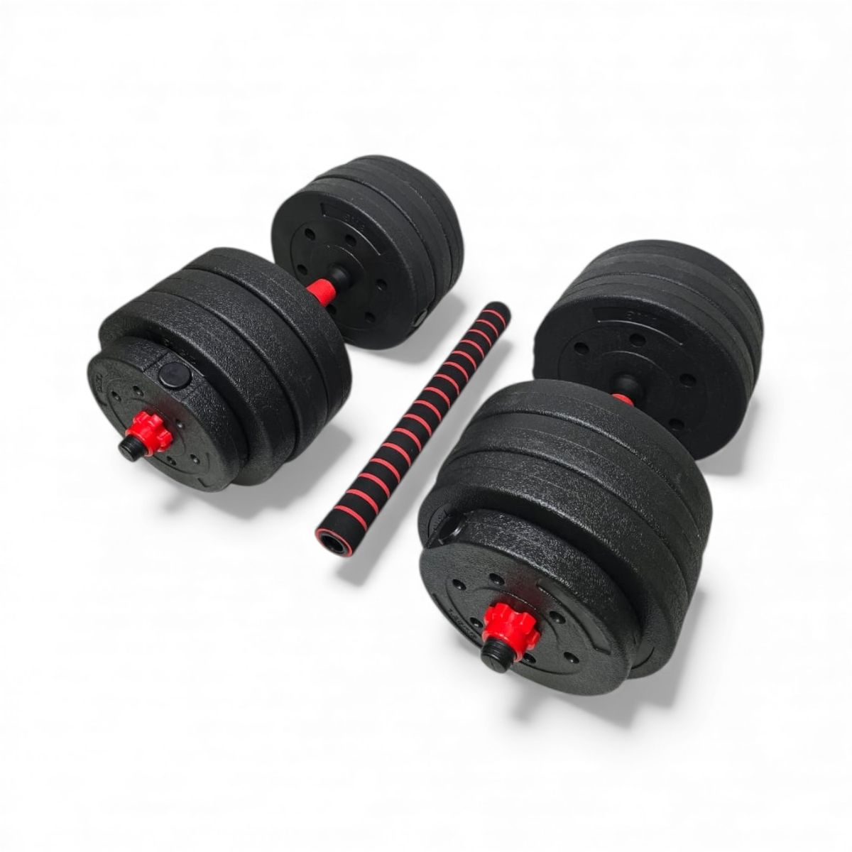 GENERICO - Set de Mancuernas Ajustables 40 KG con Barra de Conexión