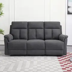 WDS HOME - Reclinable 3 Cuerpos Beijing Tela Grafito