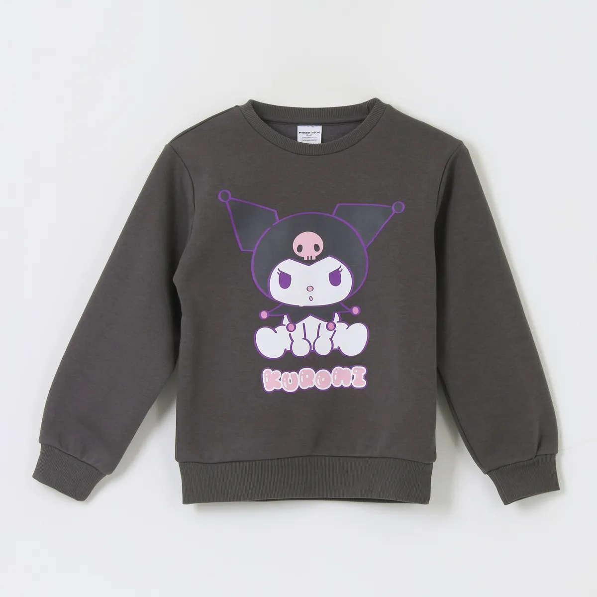HELLO KITTY - Polerón Cerrado Niña Kuromi Gris Hello Kitty
