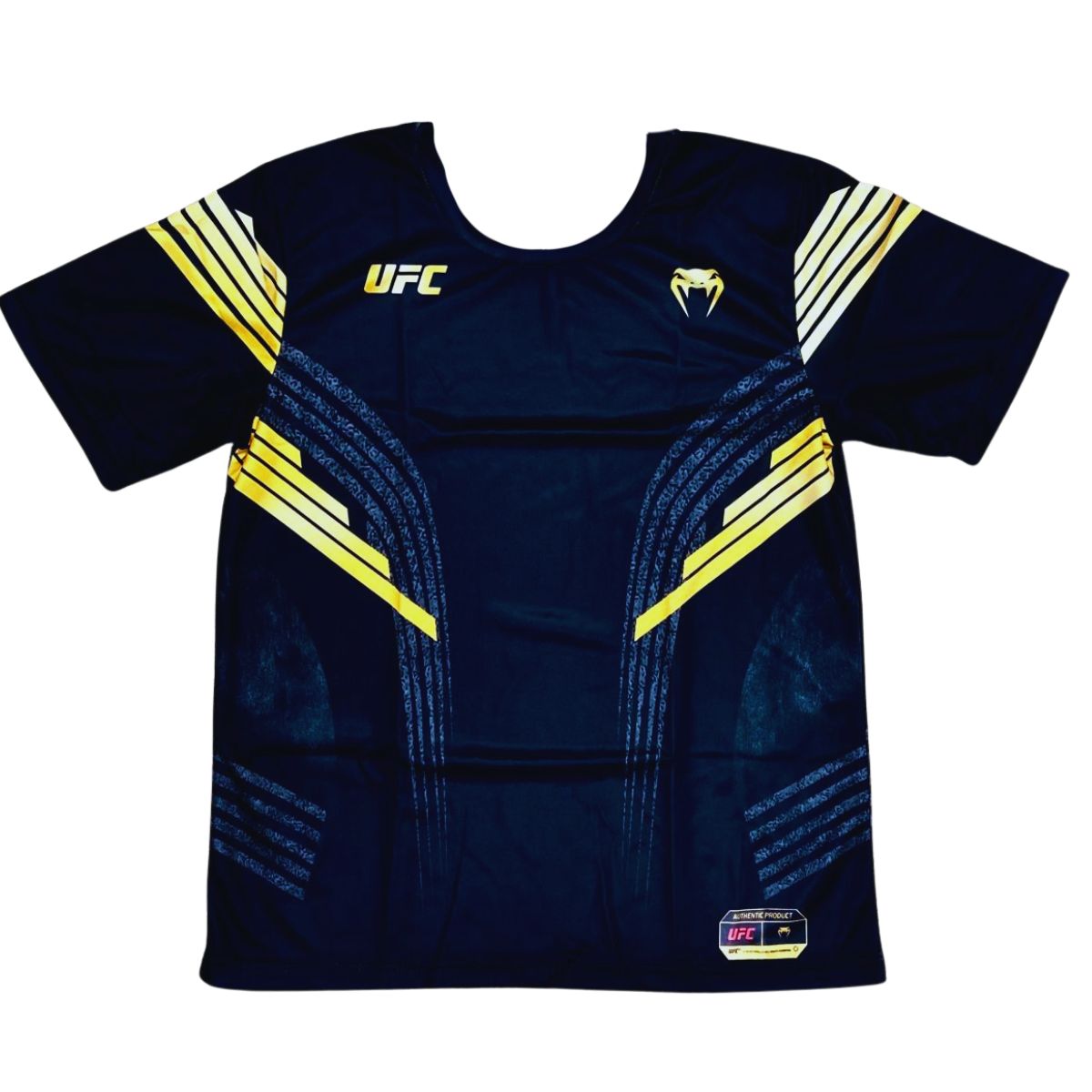 UFC - POLERA VENUM UFC MMA AUTHENTIC NEGRO DORADO ILIA TOPURIA TALLA S