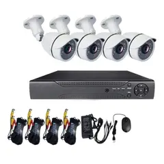 ARTIHOGAR - Kit Cctv Pro 4 Cámaras Cerámica (no Plastico) 2 MP IP66 con Disco Duro 1 Tera