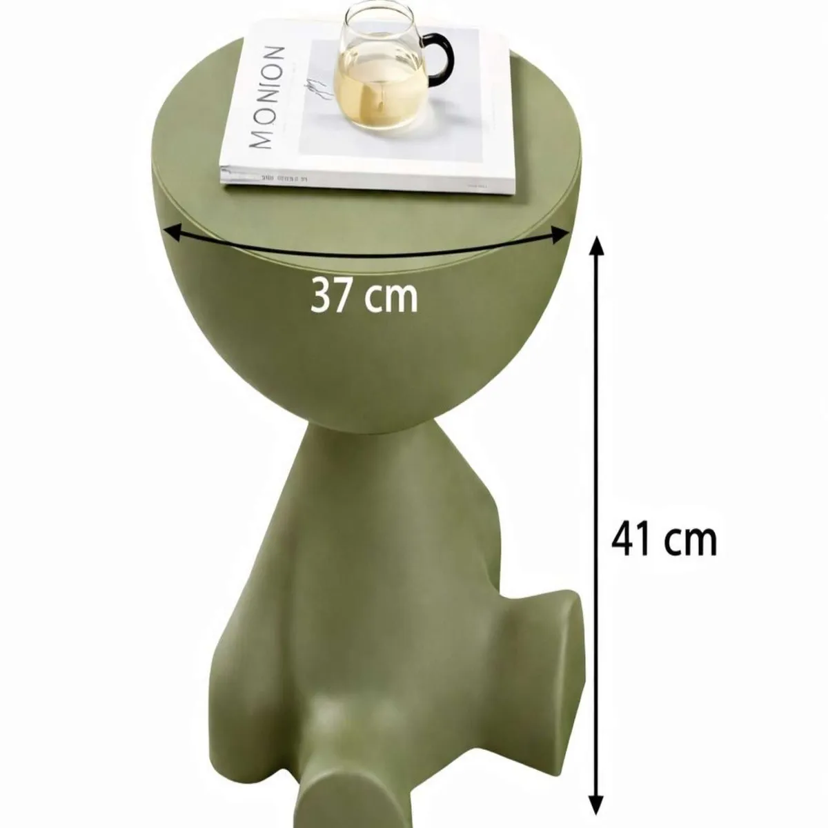 GENERICO - PACK DE 2 MESAS DE ARRIMO ESCULTURAL VERDE