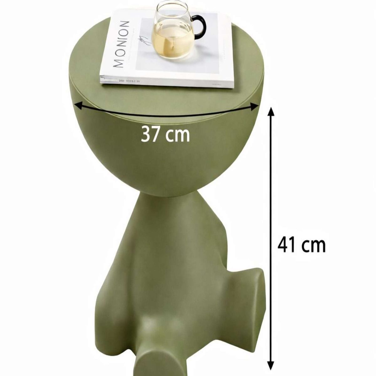 GENERICO - PACK DE 2 MESAS DE ARRIMO ESCULTURAL VERDE