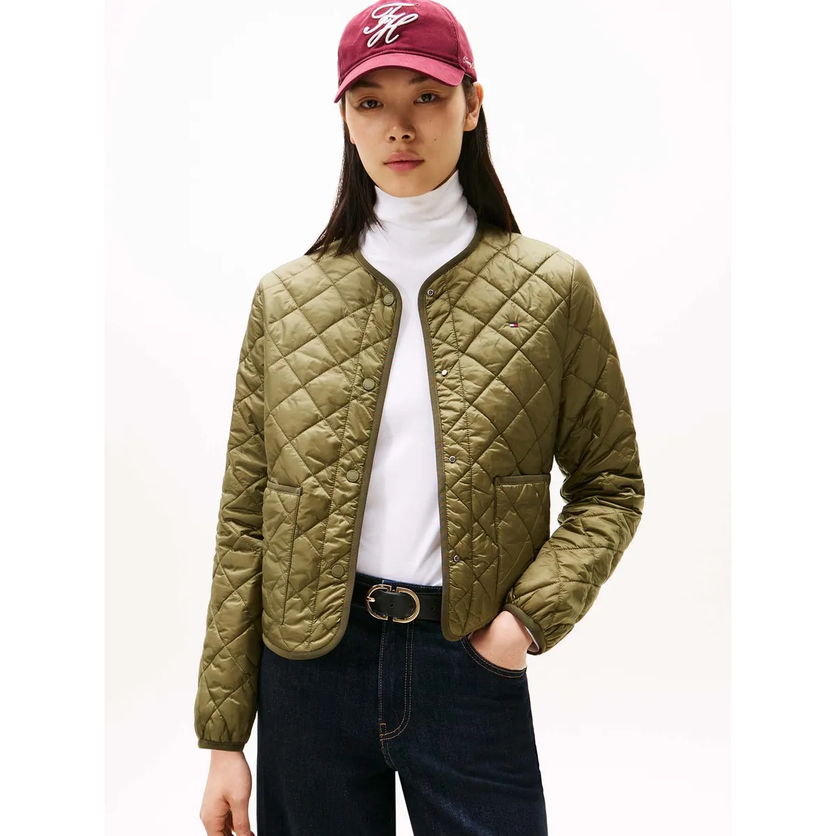 TOMMY HILFIGER - Chaqueta Acolchada Ligera Verde Tommy Hilfiger