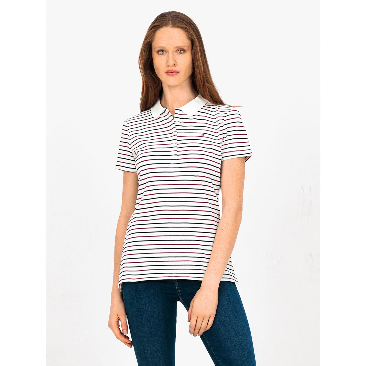 TOMMY HILFIGER - Polo Heritage Slim Fit Blanco Tommy Hilfiger