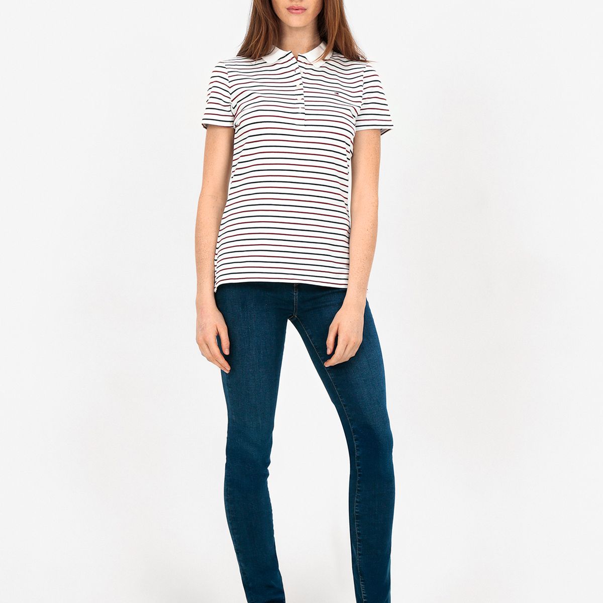 TOMMY HILFIGER - Polo Heritage Slim Fit Blanco Tommy Hilfiger