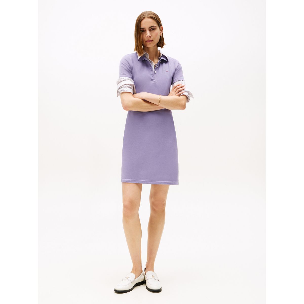 TOMMY HILFIGER - Vestido Polo 1985 De Corte Slim Lila Tommy Hilfiger