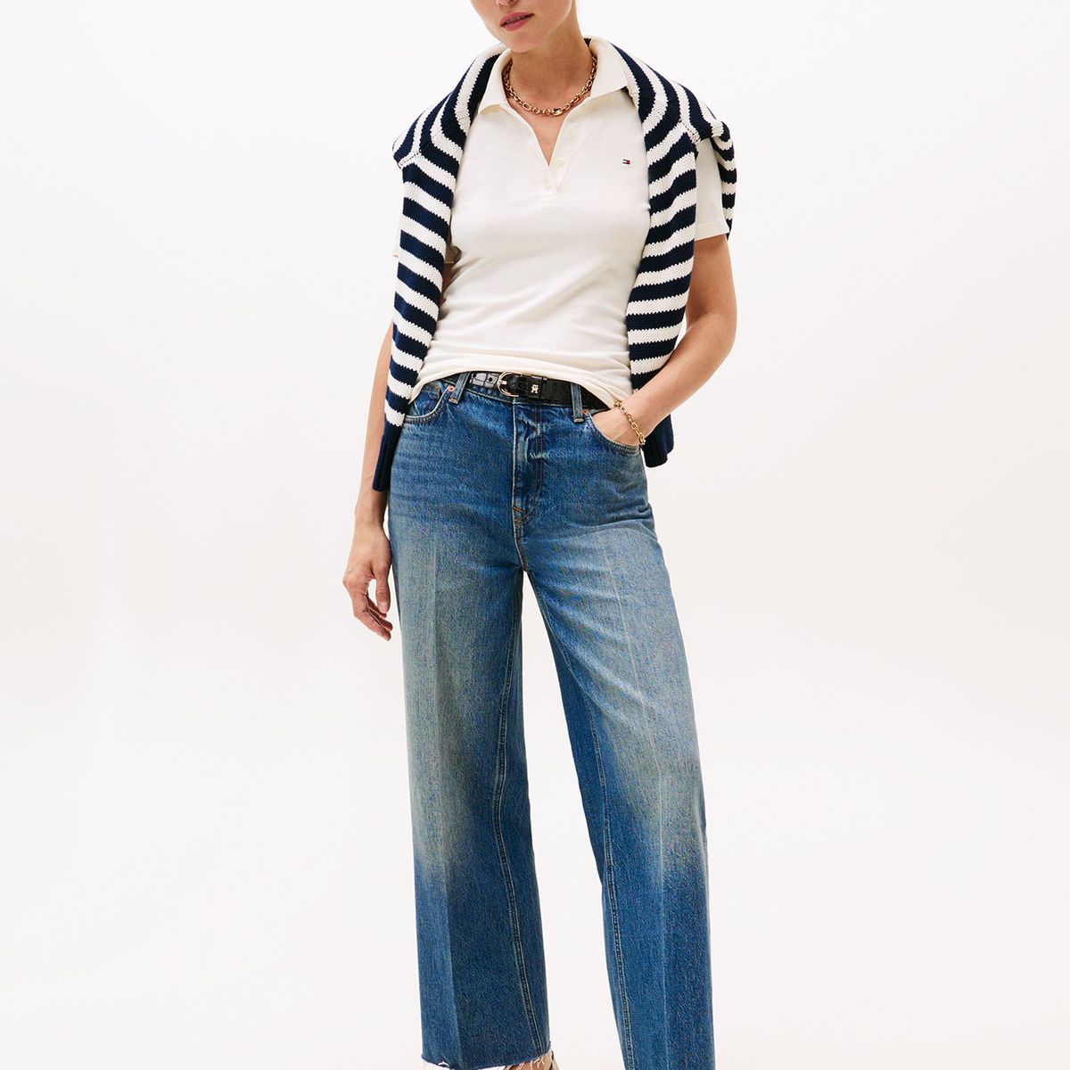 TOMMY HILFIGER - Polo 1985 Collection Slim Fit Blanco Tommy Hilfiger