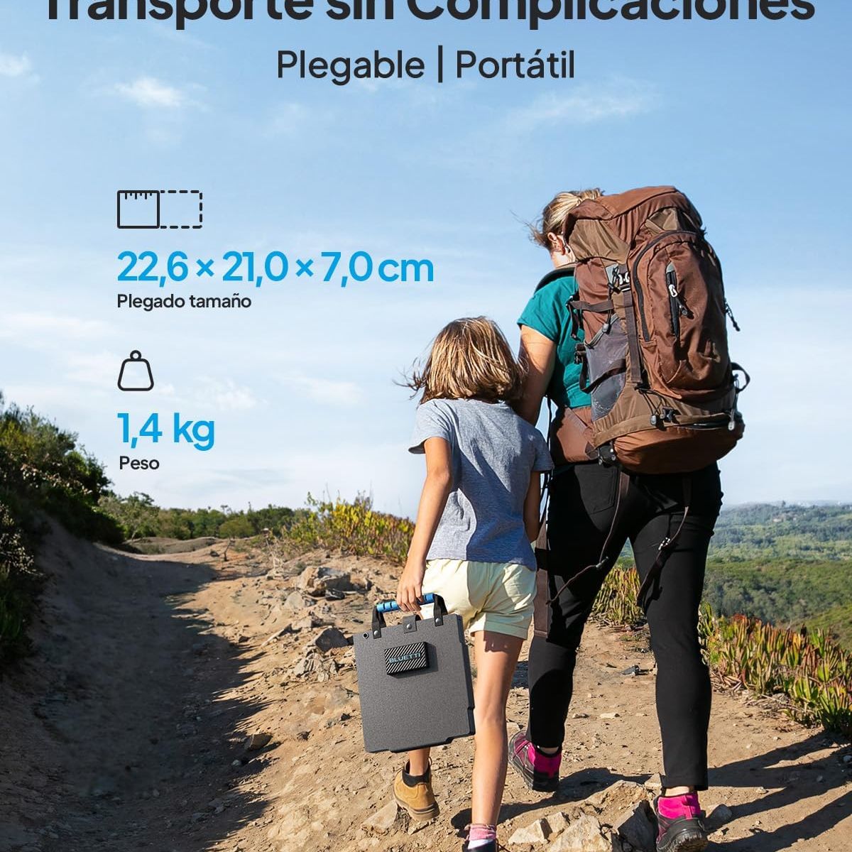 BLUETTI - BLUETTI Generador Solar Portátil 600w288Wh con Panel Solar 60 W LiFePO4 Batería para Acampar, Pesca, y Cortes de Luz