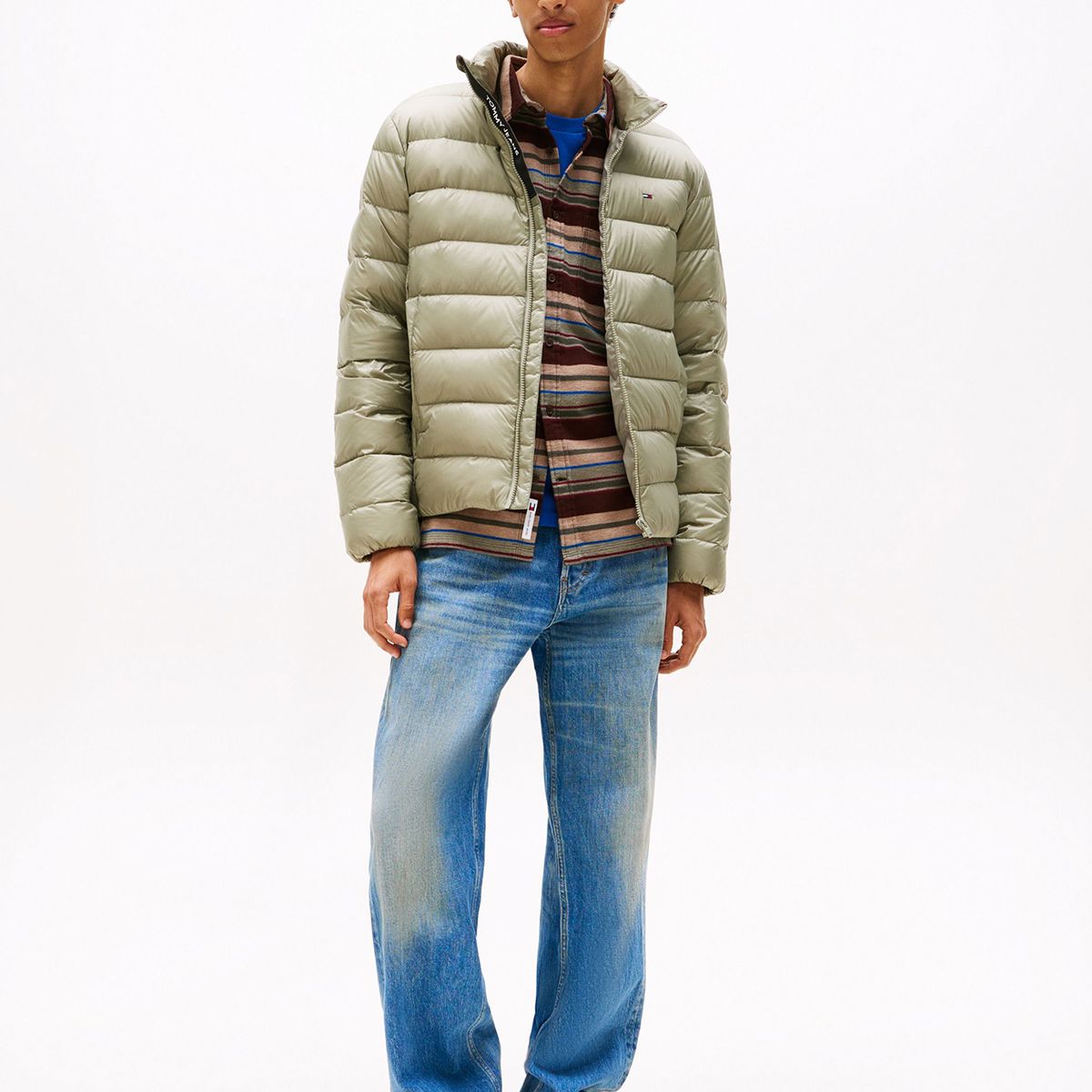 TOMMY HILFIGER - Parka Lightweight Solid Verde Tommy Jeans