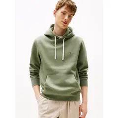 TOMMY HILFIGER - Polerón Essential Con Logo Bordado Verde