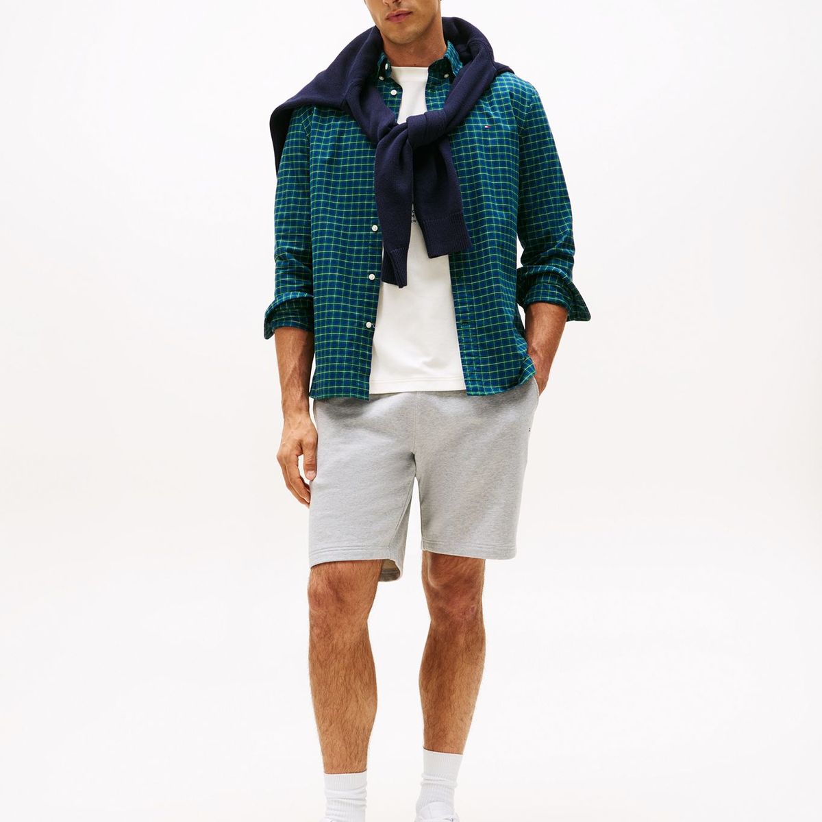TOMMY HILFIGER - Short Essential Terry Gris Tommy Hilfiger