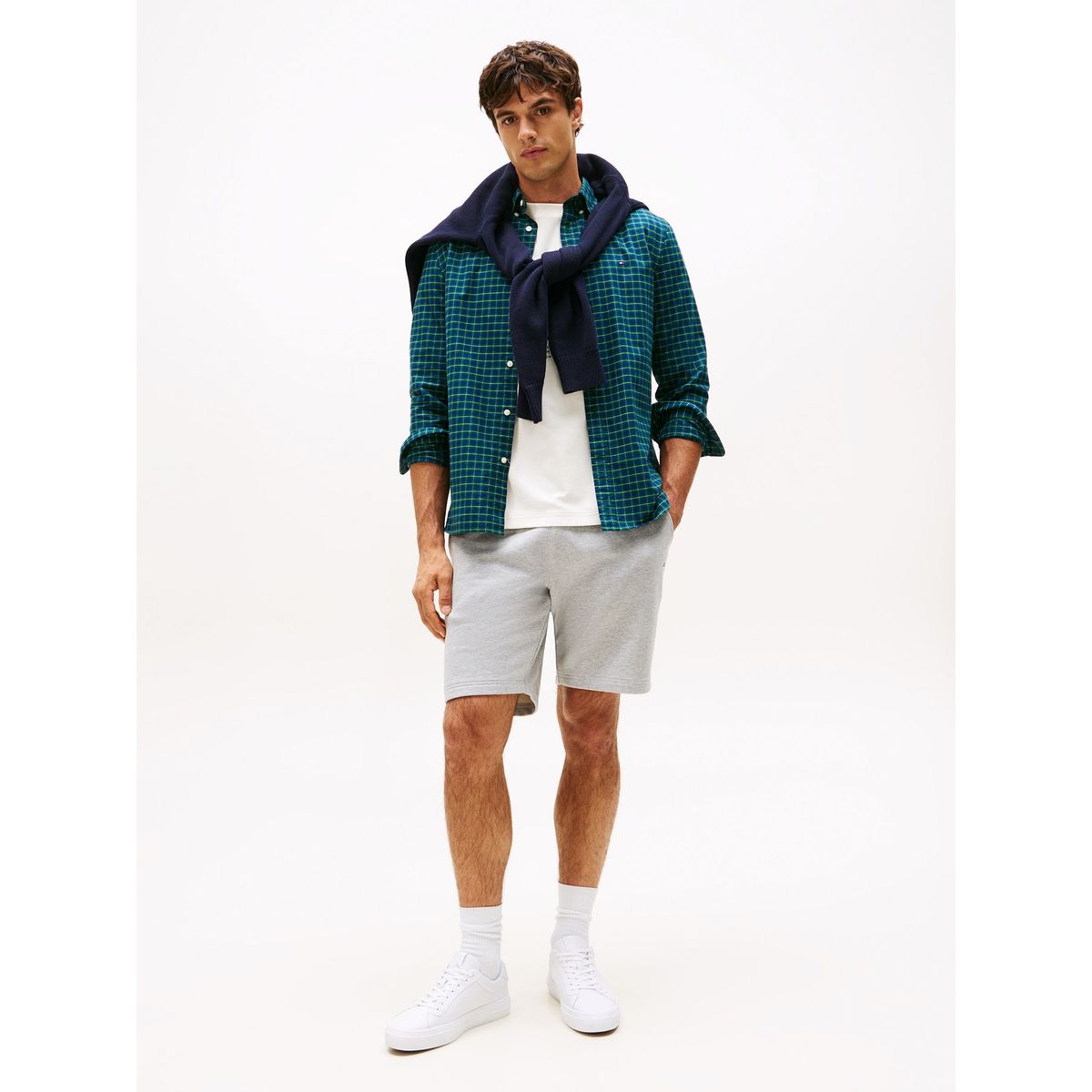 TOMMY HILFIGER - Short Essential Terry Gris Tommy Hilfiger