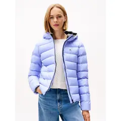 TOMMY HILFIGER - Parka Hooded Acolchada Slim Fit Lila Tommy Jeans
