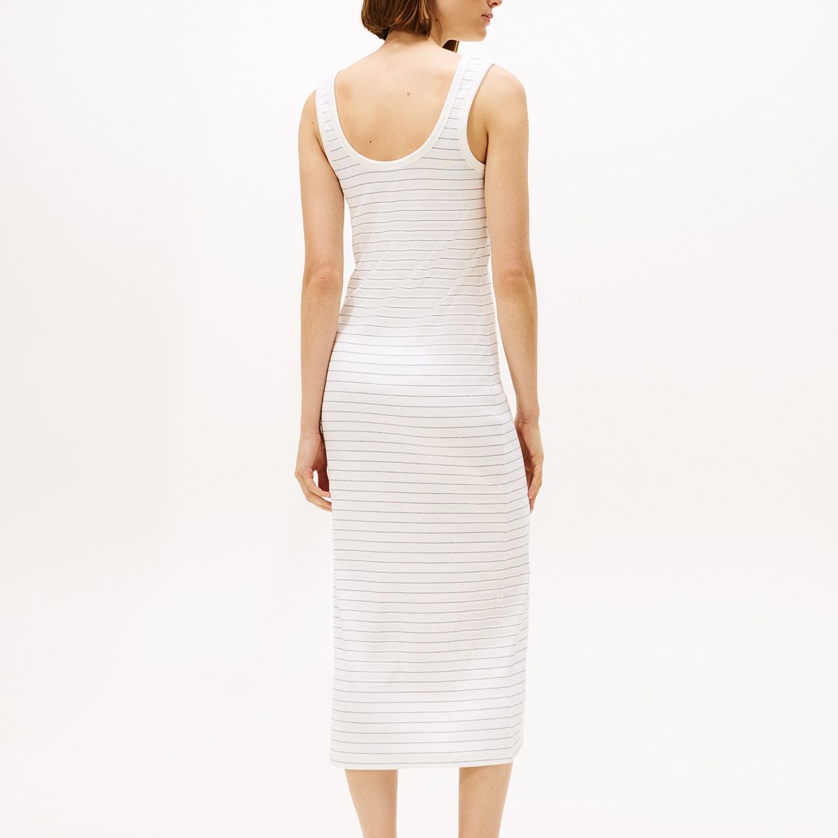 TOMMY HILFIGER - Vestido Slim Fit Con Diseño A Rayas Blanco Tommy Hilfiger