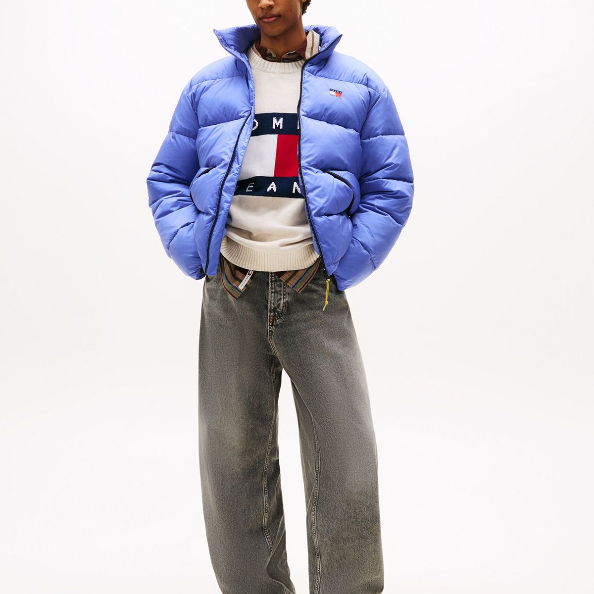 TOMMY HILFIGER - Parka Acolchada Con Efecto Arrugado Azul Tommy Jeans