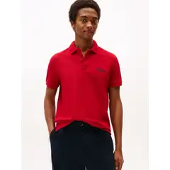 TOMMY HILFIGER - Polo Con Logo Gráfico Regular Fit Rojo