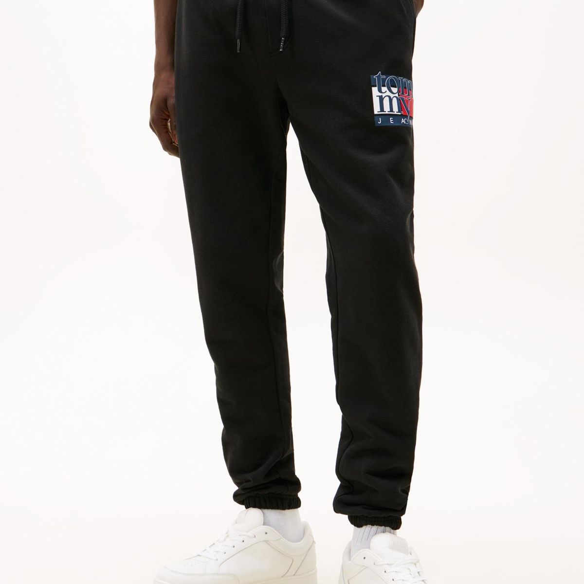 TOMMY HILFIGER - Joggers Slim Con Logo Flag Blanco Tommy Jeans