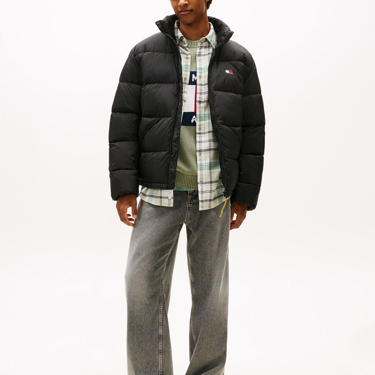 TOMMY HILFIGER - Parka Acolchada Con Efecto Arrugado Negro Tommy Jeans