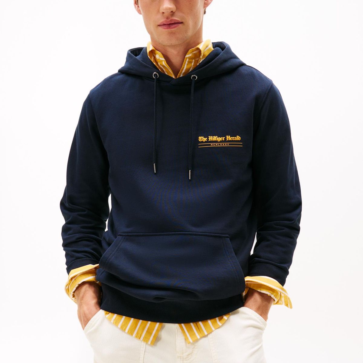 TOMMY HILFIGER - Polerón Hoodie Logo Gráfico Azul Tommy Hilfiger