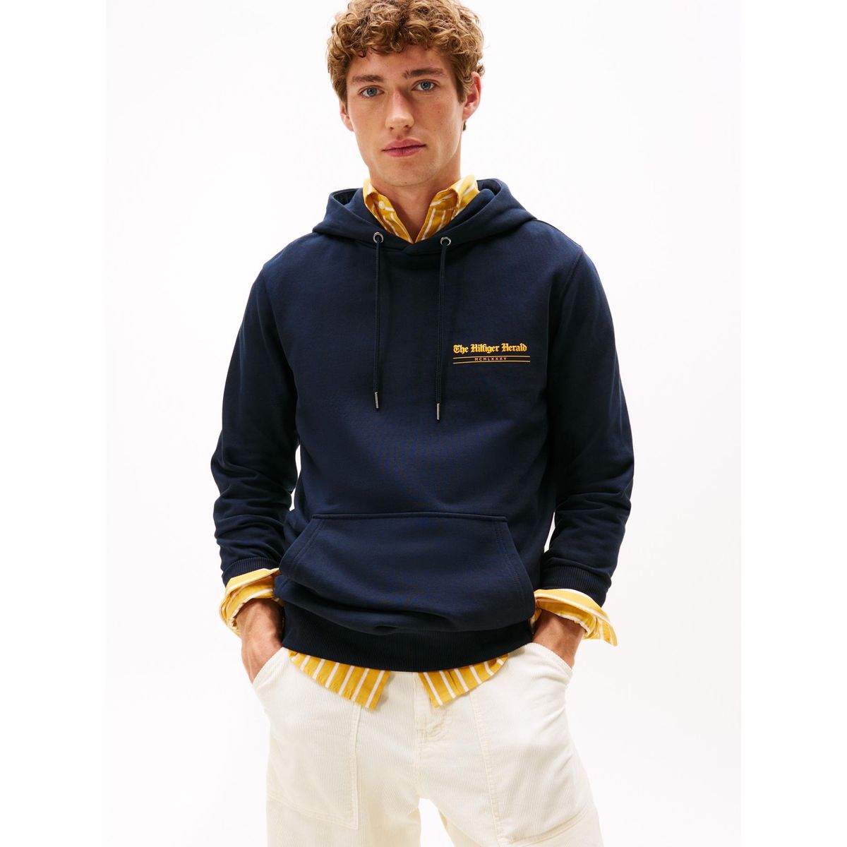 TOMMY HILFIGER - Polerón Hoodie Logo Gráfico Azul Tommy Hilfiger