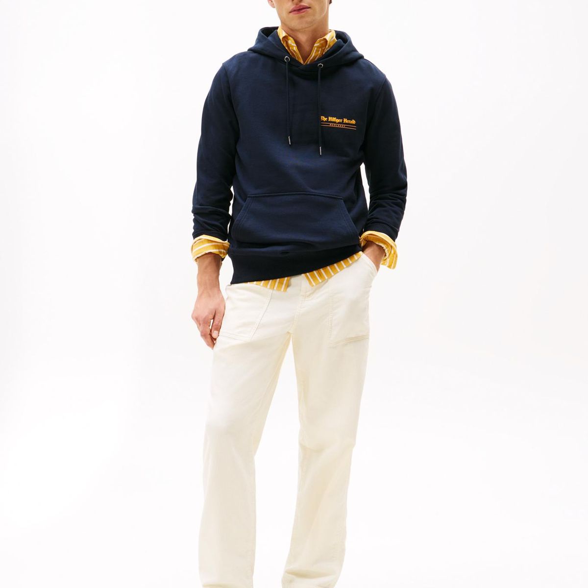 TOMMY HILFIGER - Polerón Hoodie Logo Gráfico Azul Tommy Hilfiger