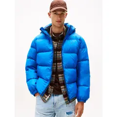TOMMY HILFIGER - Parka Essential Acolchada Con Gorro Azul Tommy Jeans