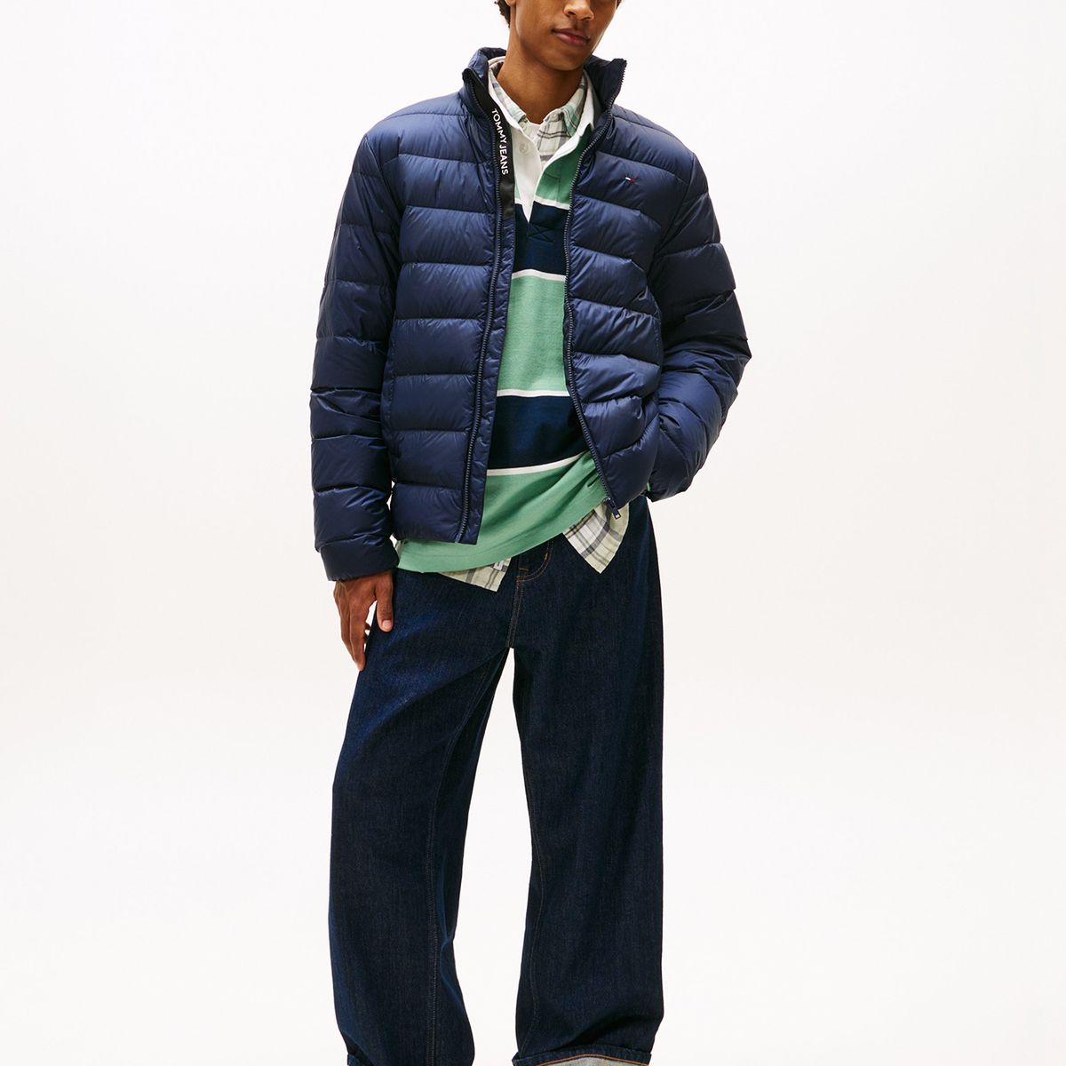 TOMMY HILFIGER - Parka Lightweight Solid Azul Tommy Jeans
