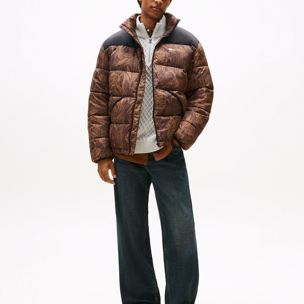 TOMMY HILFIGER - Parka Acolchada Relaxed Fit Café Tommy Jeans