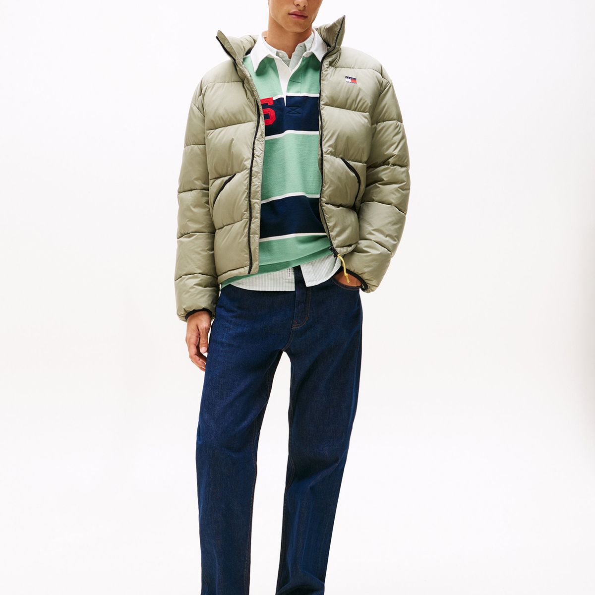 TOMMY HILFIGER - Parka Acolchada Con Efecto Arrugado Verde Tommy Jeans