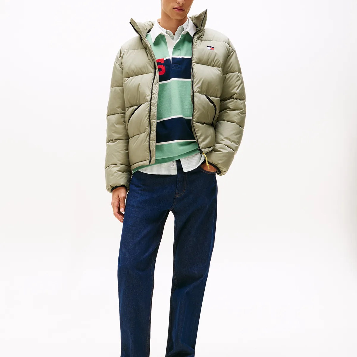 TOMMY HILFIGER - Parka Acolchada Con Efecto Arrugado Verde Tommy Jeans